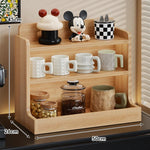 Coffee Station Organizer Three-Tier Engineered Wood Countertop Shelf