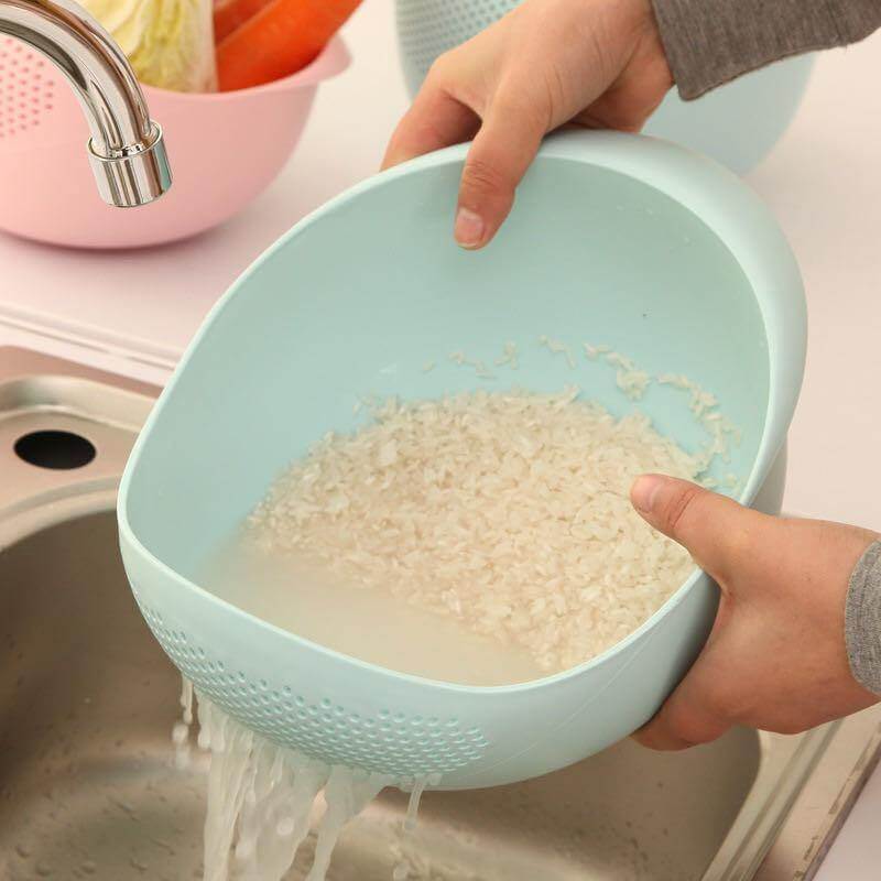 Colander Silicone Fine-Hole Quick-Drain Multi-Purpose