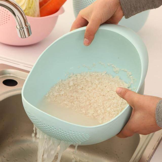 Colander Silicone Fine-Hole Quick-Drain Multi-Purpose