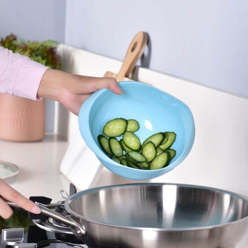 Colander Silicone Fine-Hole Quick-Drain Multi-Purpose