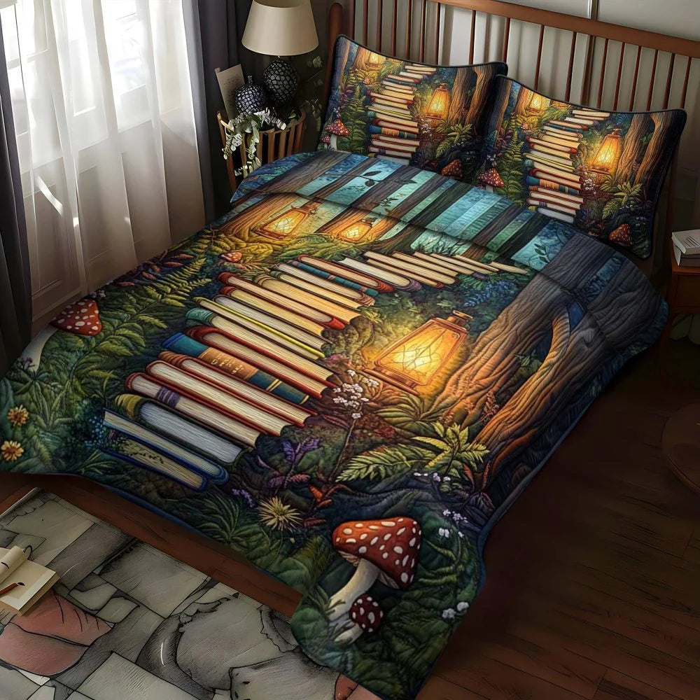 Comforter Set Quilted Ocean Wave Reversible Hypoallergenic
