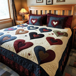 Comforter Set Quilted Ocean Wave Reversible Hypoallergenic