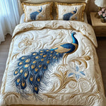 Comforter Set Quilted Ocean Wave Reversible Hypoallergenic