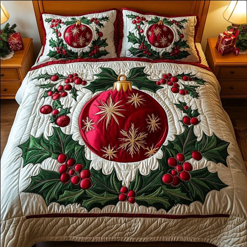 Comforter Set Quilted Ocean Wave Reversible Hypoallergenic