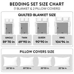 Comforter Set Quilted Ocean Wave Reversible Hypoallergenic