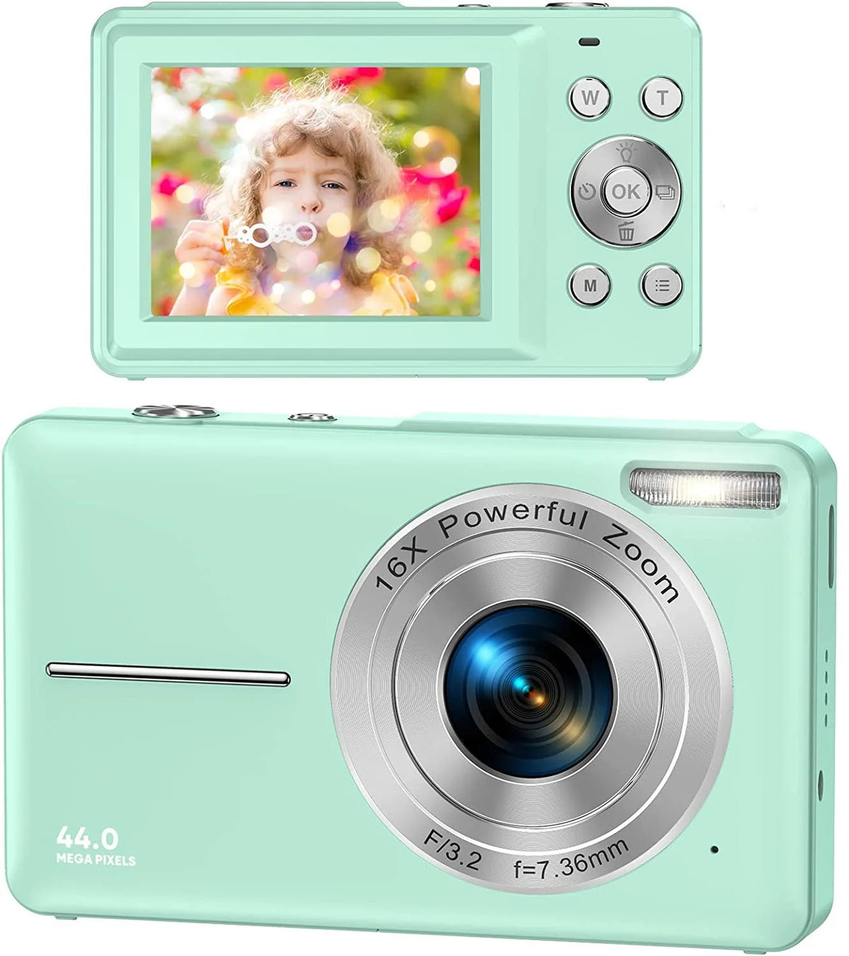 Compact Digital Camera 44MP 16× Zoom 1080P Video