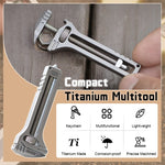 Compact Multi-Tool Titanium Alloy Adjustable Wrench & Caliper Ruler
