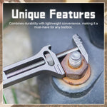 Compact Multi-Tool Titanium Alloy Adjustable Wrench & Caliper Ruler