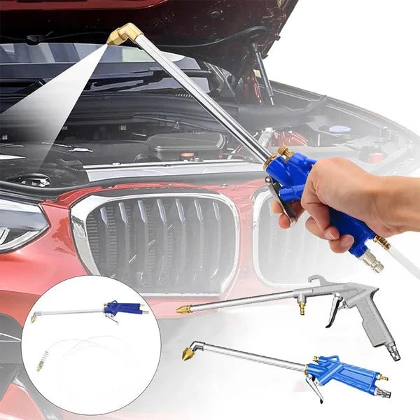 Compressed Air Blow Gun Long Reach Brass Tip Flexible Hose