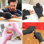 Compression Gloves Gentle Support & Open-Fingertip Cotton-Spandex