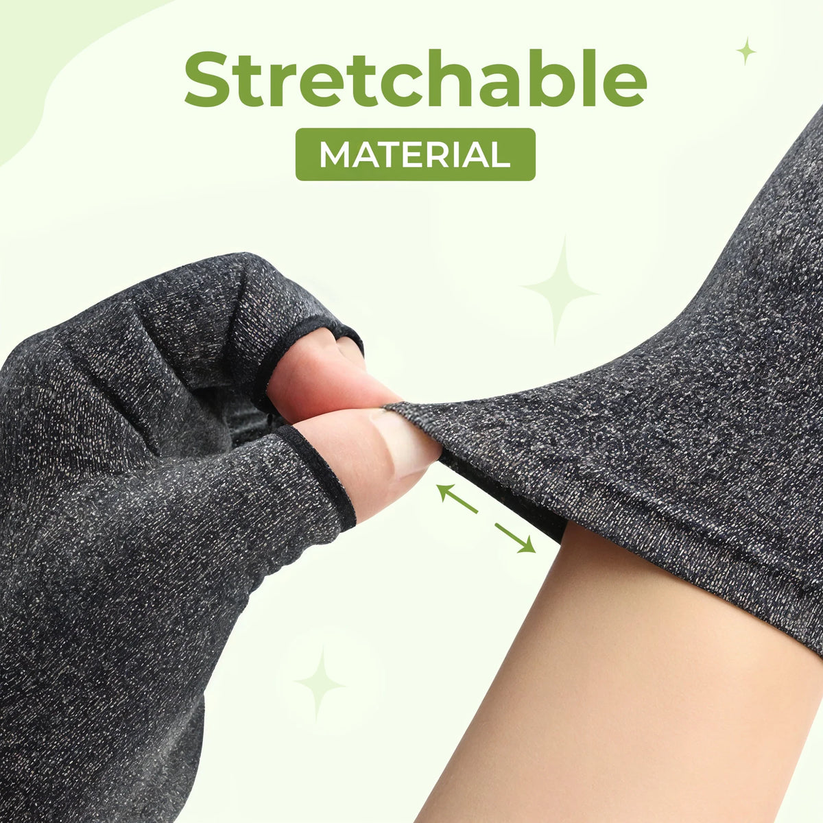 Compression Gloves Open-Fingertip Breathable Cotton-Spandex