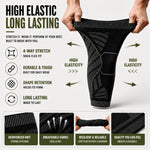 Compression Leg Sleeve Full-Leg Coverage Silicone Grip Band