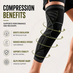 Compression Leg Sleeve Full-Leg Coverage Silicone Grip Band
