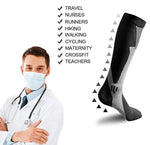 Compression Socks Graduated 20-30 mmHg Moisture-Wicking & Antibacterial