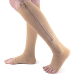 Compression Stockings Zipper Closure Breathable Elastic Fit