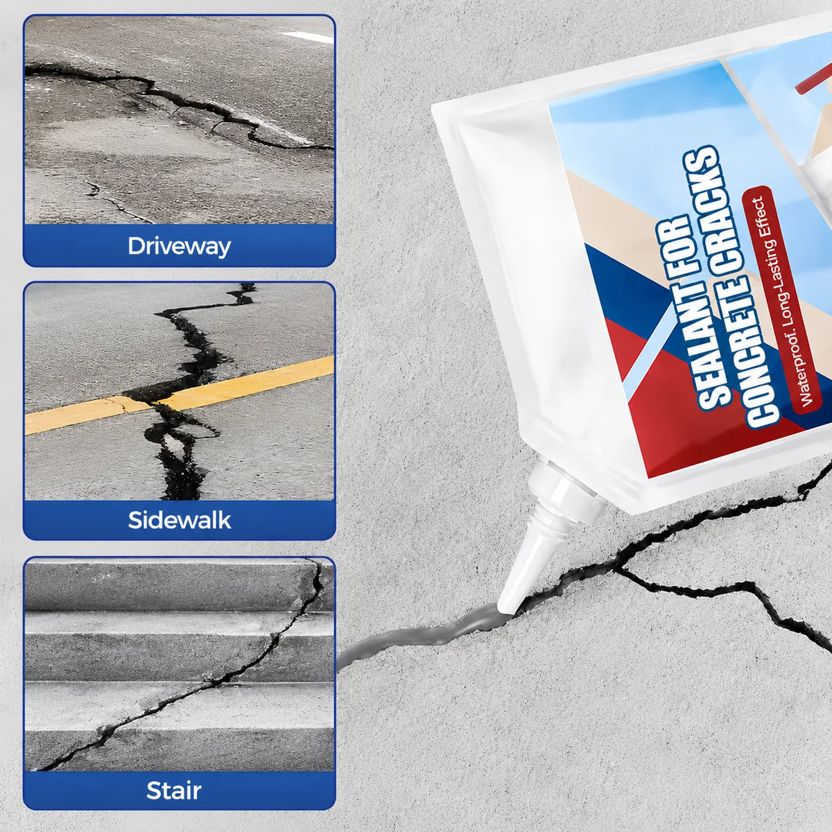 Concrete Crack Sealant Deep-Penetrating Flexible Waterproof Formula