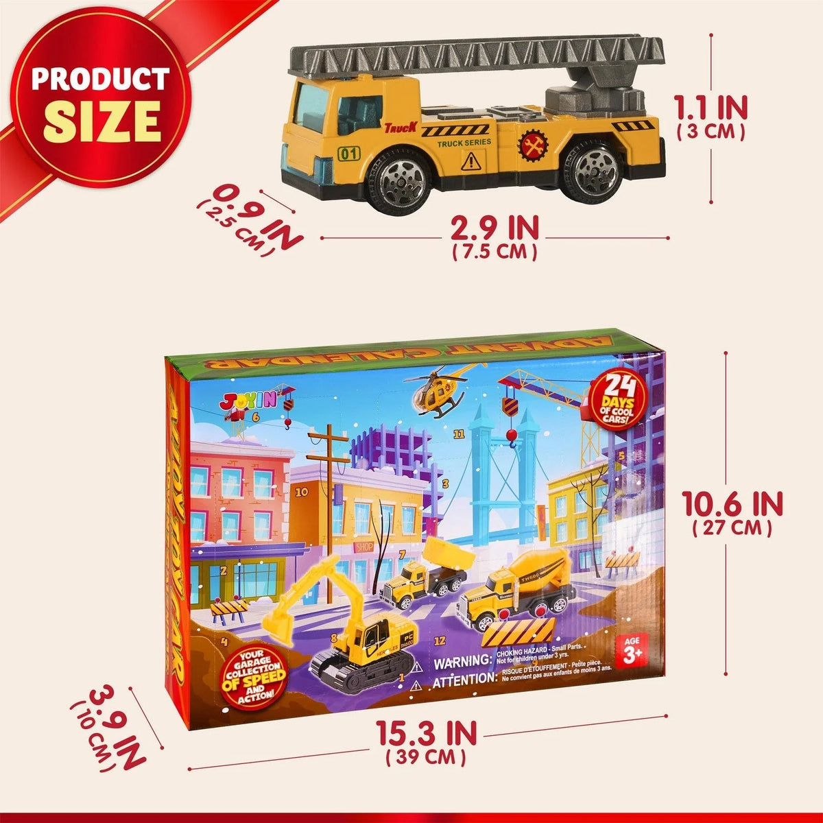 Construction Advent Calendar 24 Pieces Fold-Out City Mat