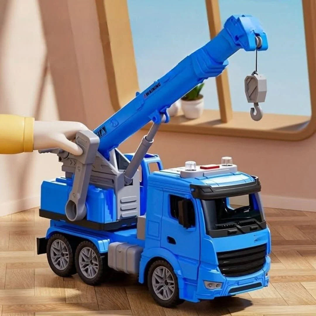 Construction Crane Toy Movable Rotating Arm Lights & Sound Effects