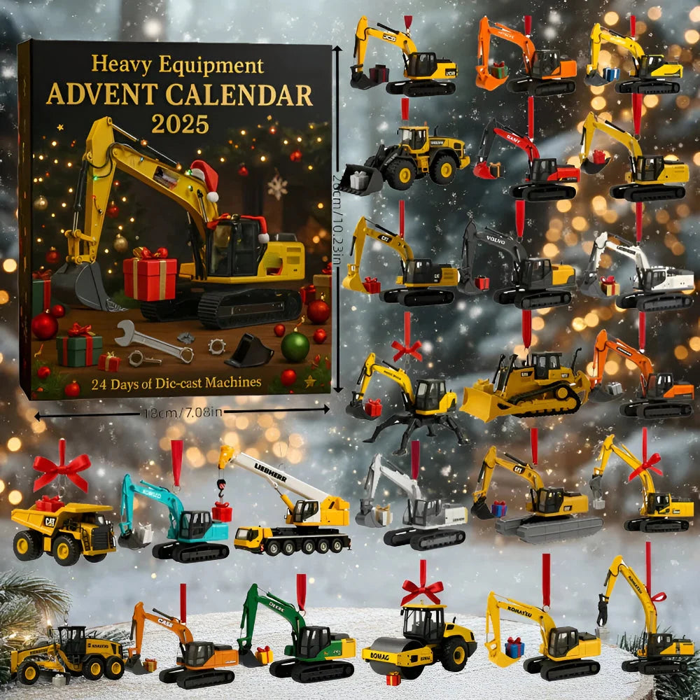Construction Vehicle Advent Calendar Die-Cast Models Set of 24