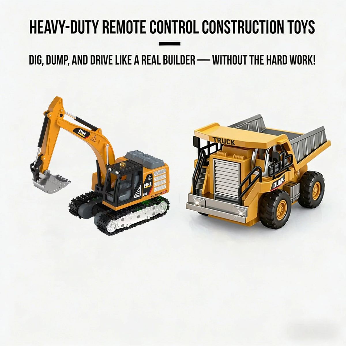 Construction Vehicle Remote-Controlled Moving Arm & Shovel