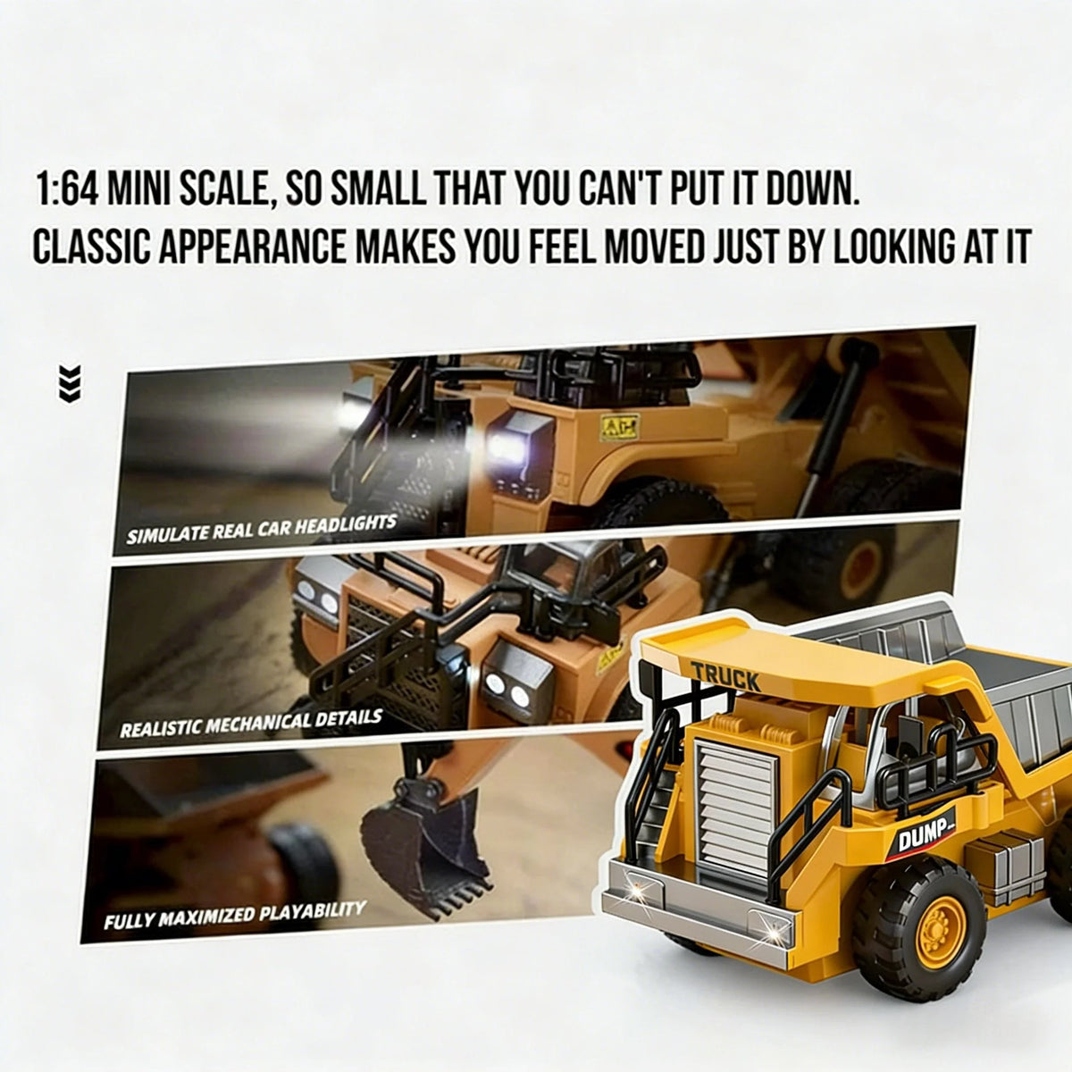 Construction Vehicle Remote-Controlled Moving Arm & Shovel