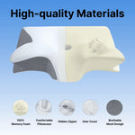 Contour Memory Foam Pillow Ergonomic Neck Support Removable Cover