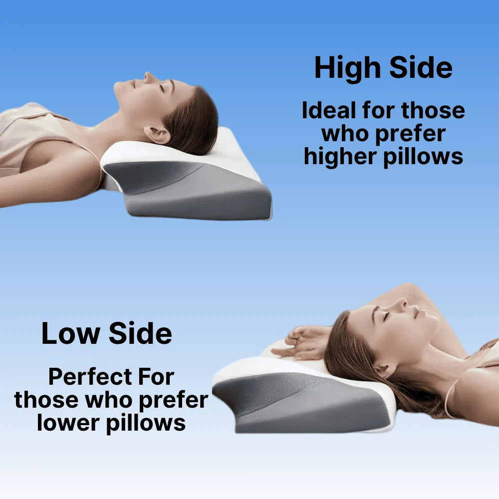 Contour Pillow Ergonomic Memory Foam Removable Cover