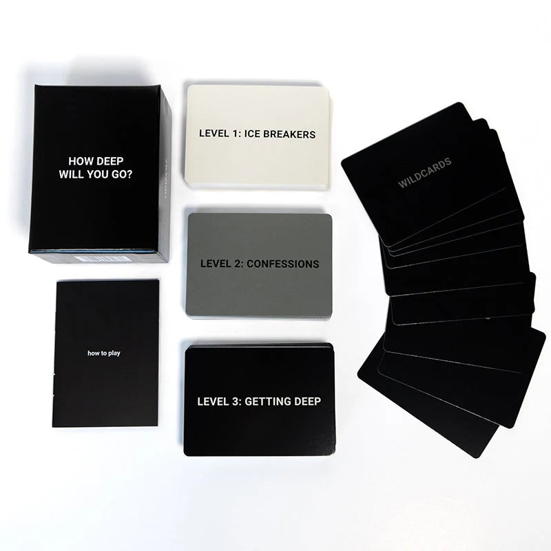 Conversation Card Game 99 Question & Challenge Cards 3 Levels