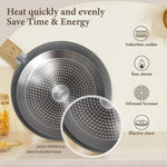 Cookware Set Granite Nonstick 12-Piece Vented Glass Lids