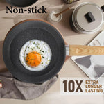 Cookware Set Granite Nonstick 12-Piece Vented Glass Lids