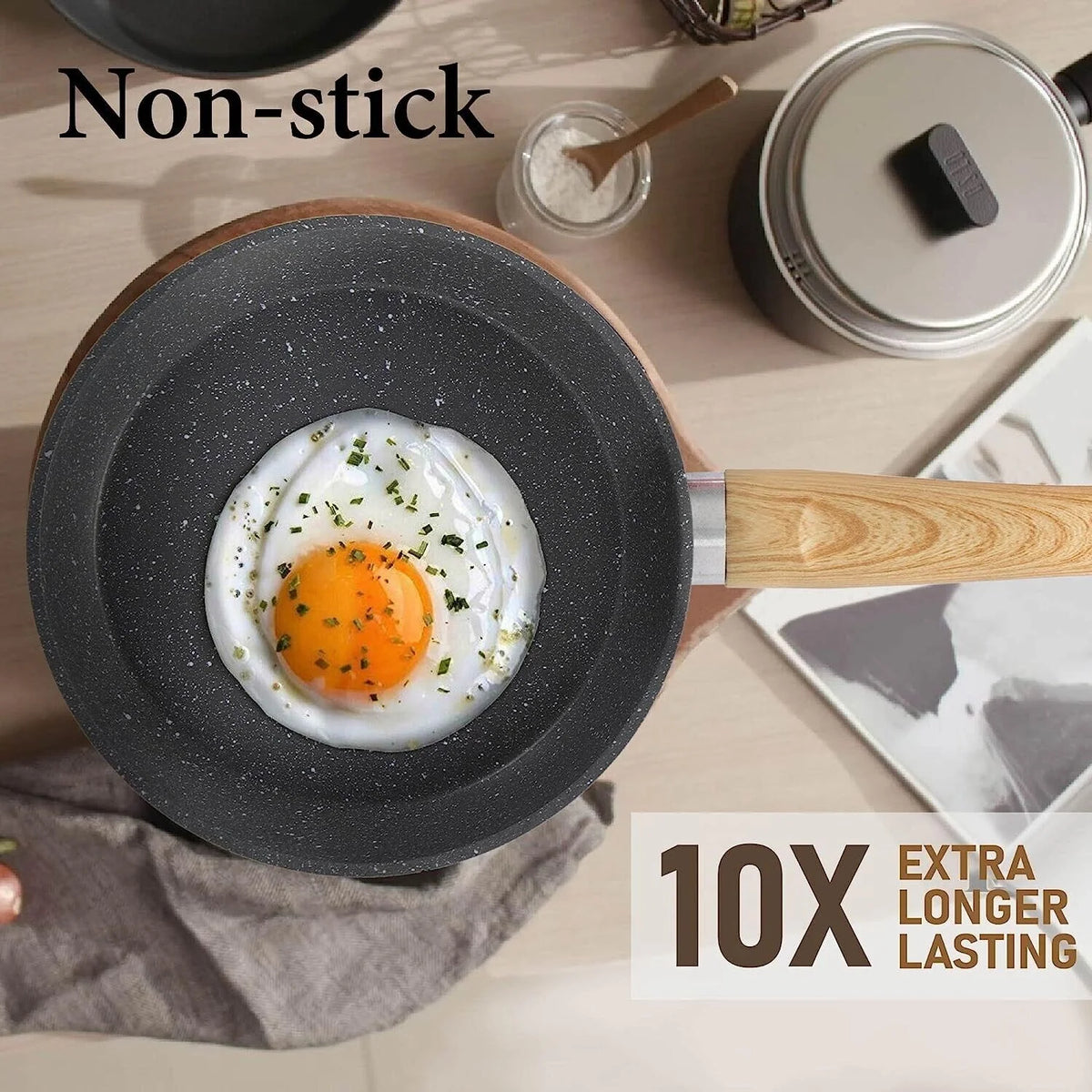 Cookware Set Granite Nonstick 12-Piece Vented Glass Lids
