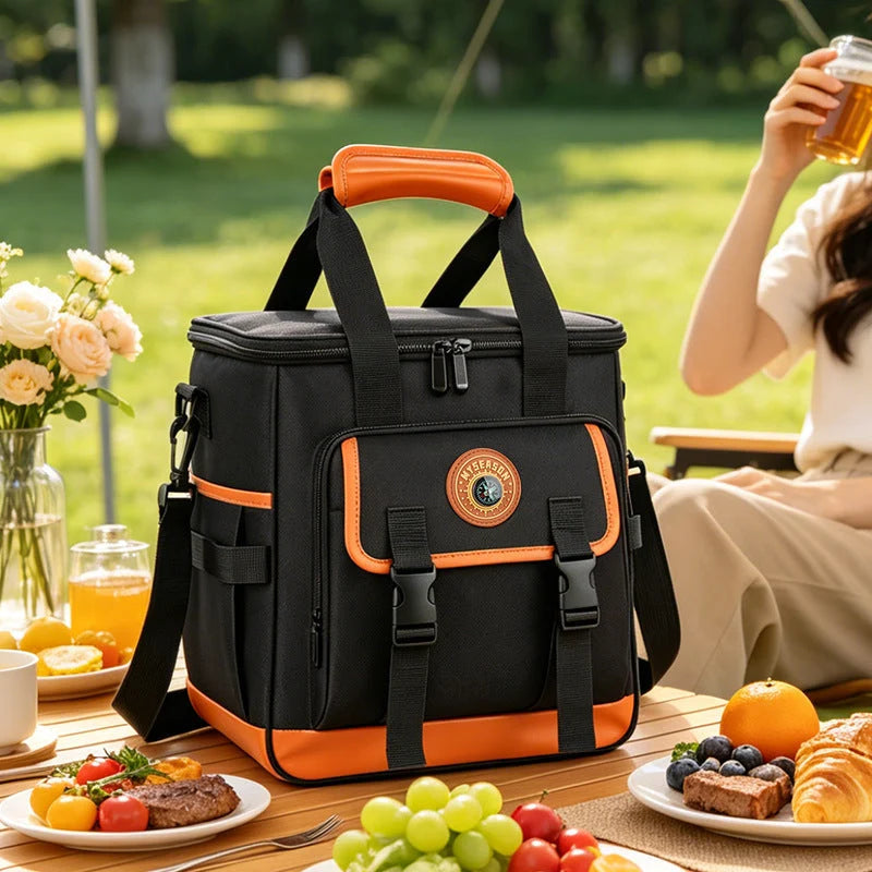 Cooler Bag Insulated Soft-Sided Multiple Pockets