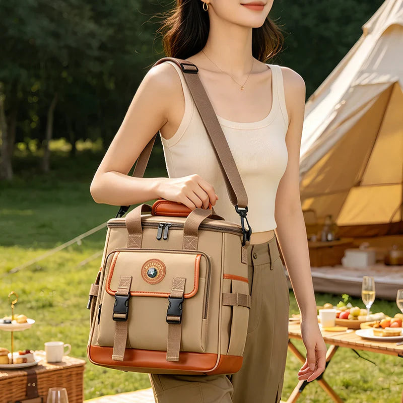 Cooler Bag Insulated Soft-Sided Multiple Pockets