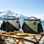 Cooler Tote Three-Layer Insulation Digital Temperature Display Adjustable Shoulder Strap