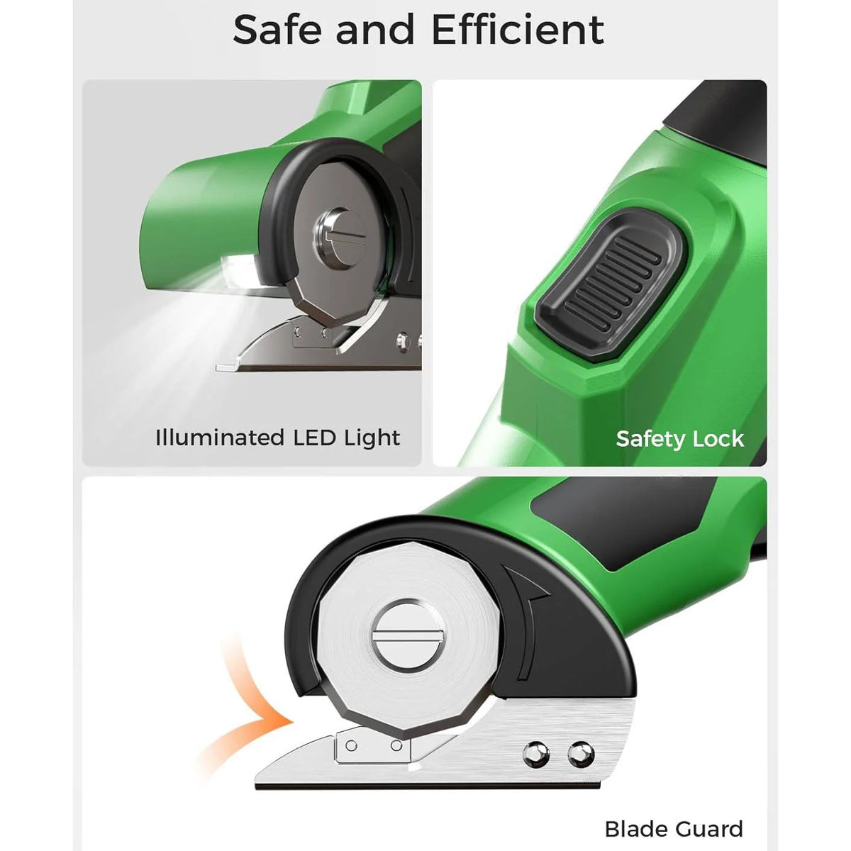 Cordless Electric Scissors Self-Sharpening 50 Minute Runtime