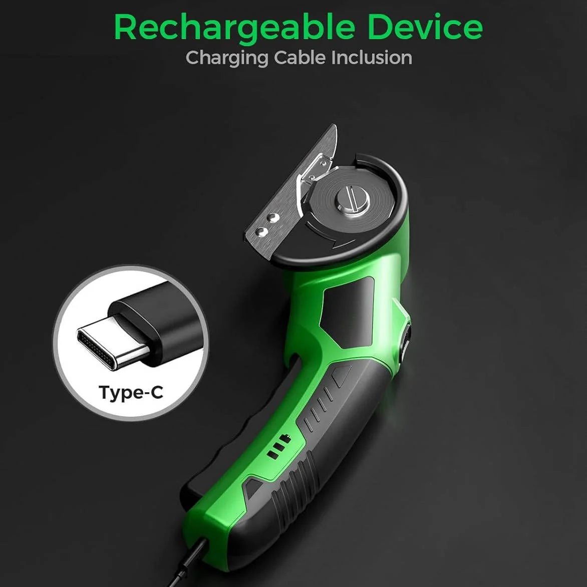 Cordless Electric Scissors Self-Sharpening 50 Minute Runtime