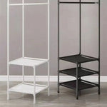 Corner Clothes Rack Space-Saving Steel Frame 70.9-Inch Tall