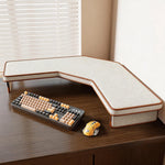 Corner Monitor Stand Under-Shelf Storage Cable Management