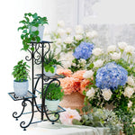 Corner Plant Stand 4-Tier Rust-Resistant Wrought Iron