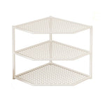 Corner Storage Shelf Metal Mesh Space-Saving