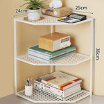 Corner Storage Shelf Metal Mesh Space-Saving