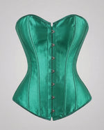 Corset Satin Strapless Sweetheart Neckline Reinforced Boning