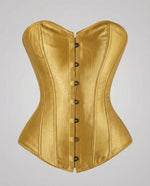 Corset Satin Strapless Sweetheart Neckline Reinforced Boning