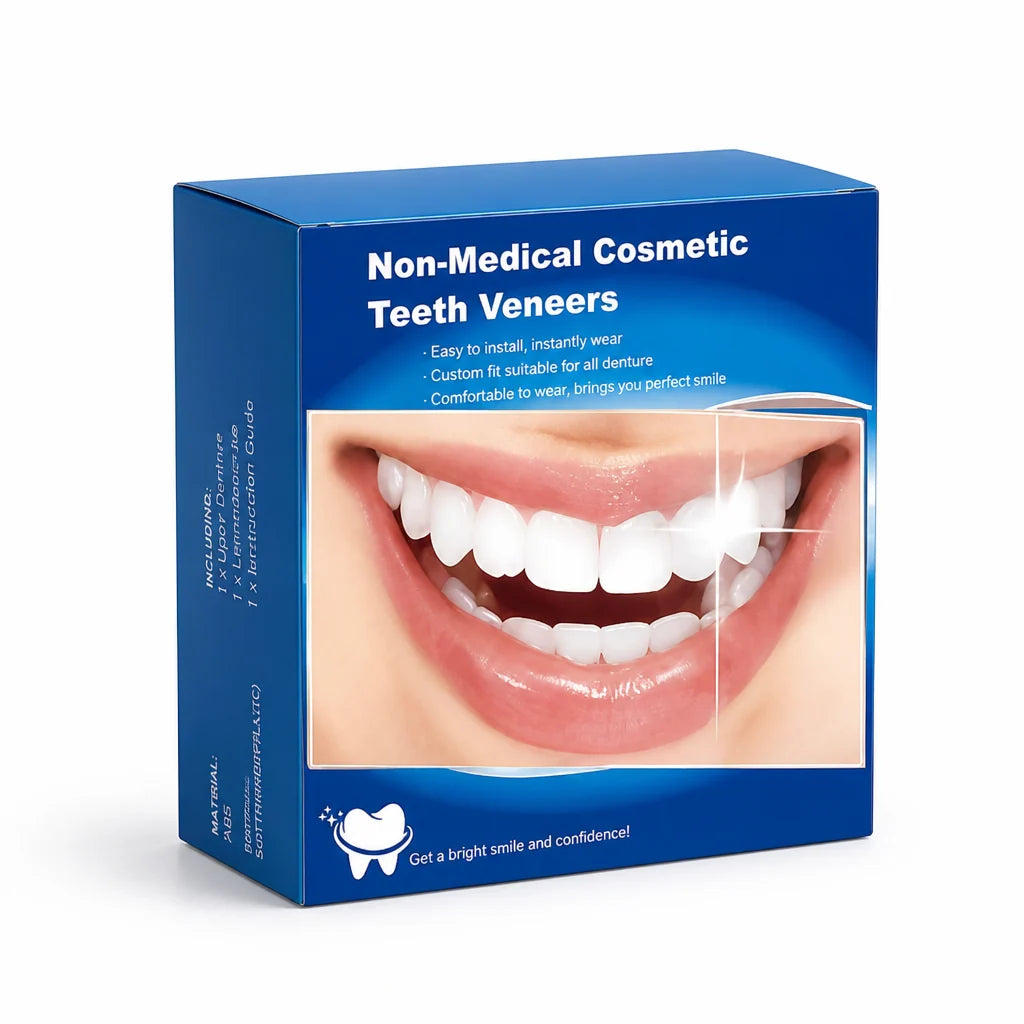 Cosmetic Denture Set Upper & Lower Natural-Looking 3-Piece Set