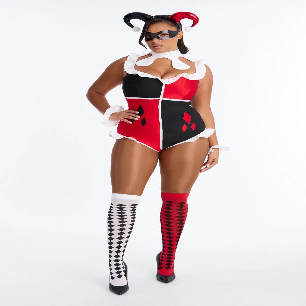 Costume Set Red Ruffle Romper Six-Piece