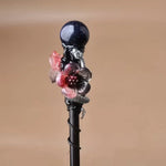 Costume Wand Clear Crystal Tip Decorative Finish