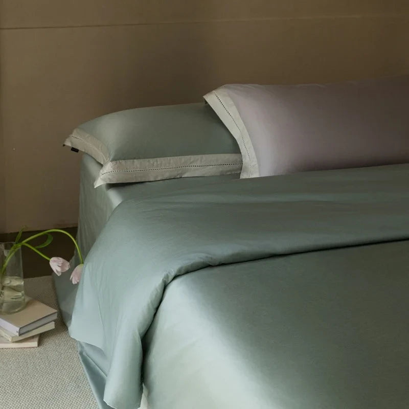 Cotton Bedding Set Breathable Satin Hotel-Style Closure