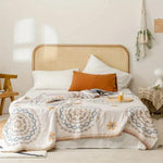 Cotton Throw Blanket Mandala Pattern Indoor & Outdoor Use