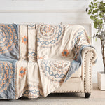 Cotton Throw Blanket Mandala Pattern Indoor & Outdoor Use