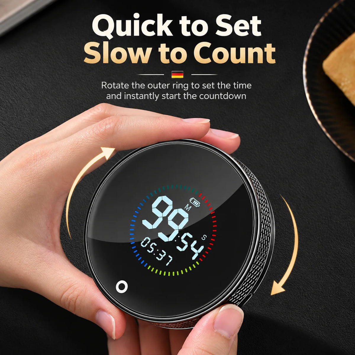 Countdown Timer Magnetic USB-C Rechargeable Digital Display